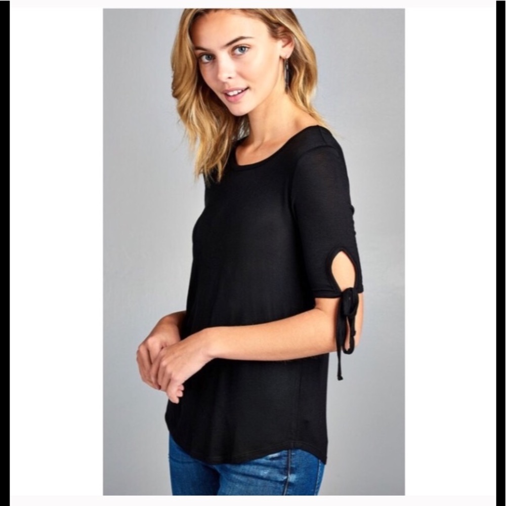 👉JUST IN!👈 SUPER CUTE TIE SLEEVES TOP!😉😍